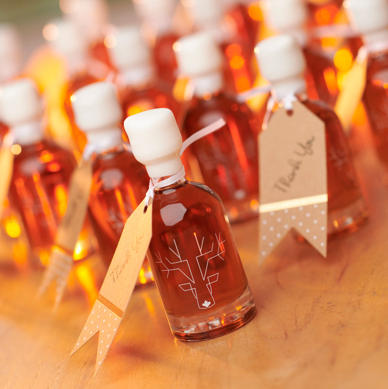 Escuminac Canadian Maple Syrup, Amber Rich Taste, Wedding Favors 12 x 50 ml fl oz Bottles.